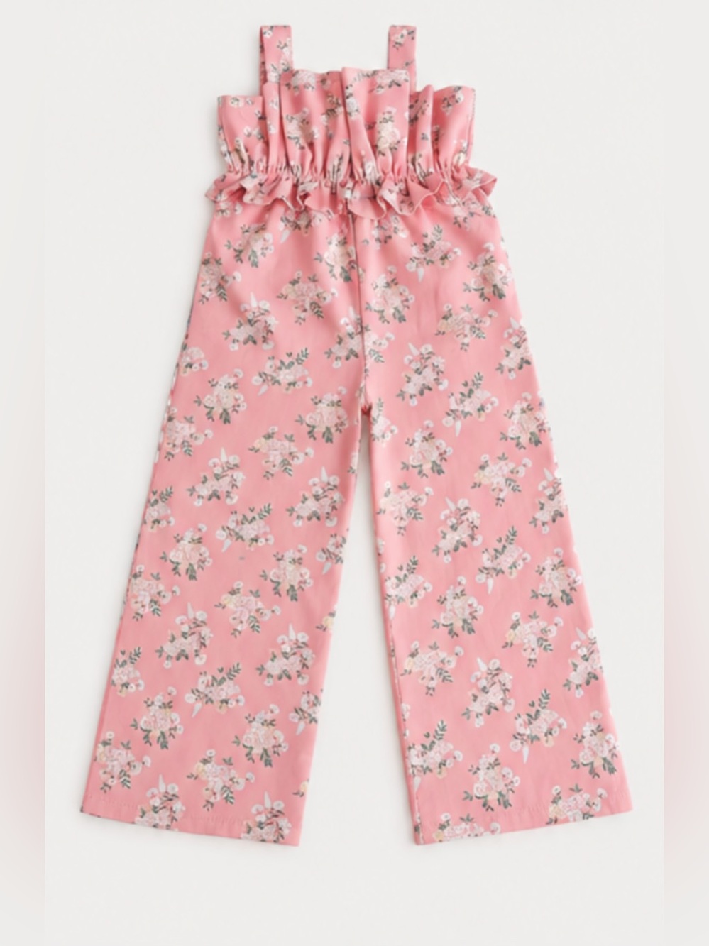 Cynthia Rowley Pink Floral Wide-Leg Jumper